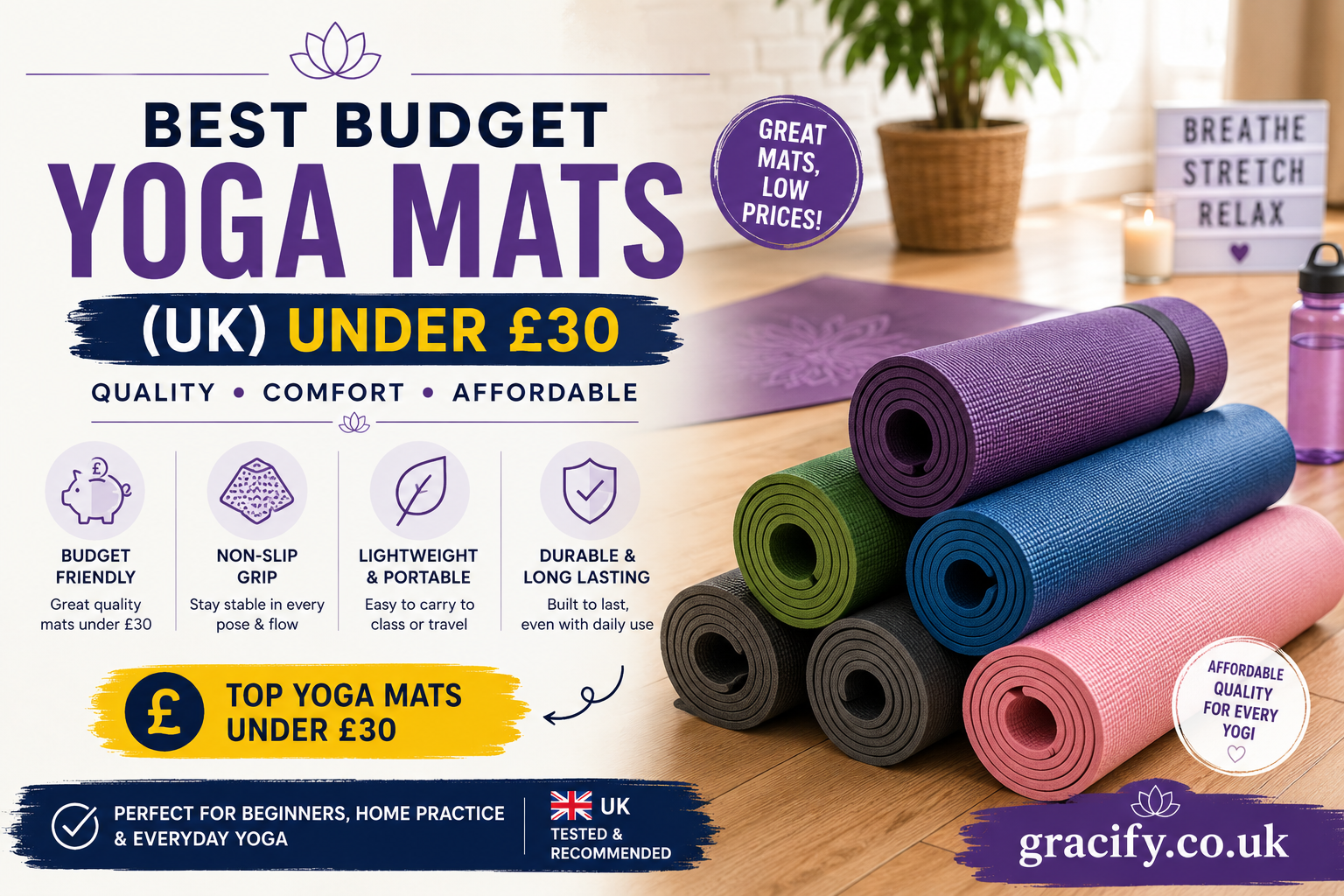 Best Budget Yoga Mats (UK) Under £30