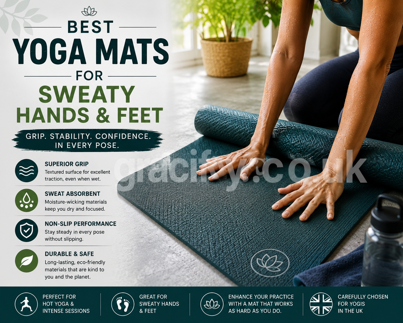 Best Yoga Mats for Sweaty Hands & Feet